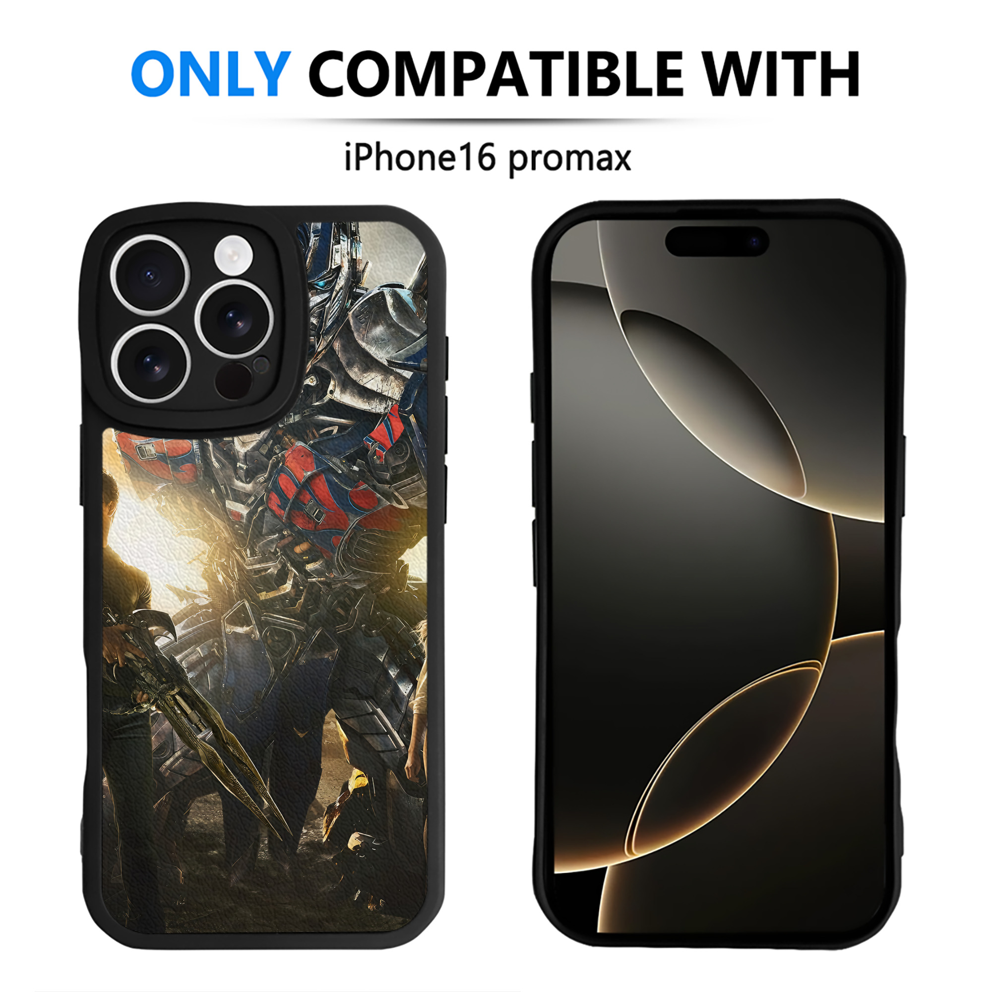 （画像用） Transformers トランスフォーマー 【iPhone 16シリーズ対応】シリコンスマホケース（レザー調） 材質：シリコン